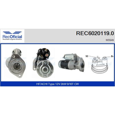 Motor de arranque RECOFICIAL REC6020119.0