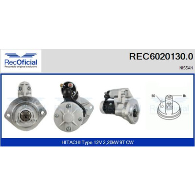 Motor de arranque RECOFICIAL REC6020130.0