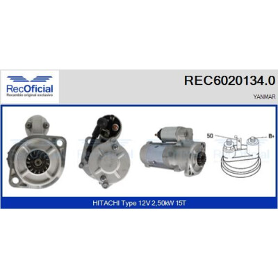 Motor de arranque RECOFICIAL REC6020134.0