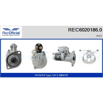 Motor de arranque RECOFICIAL REC6020186.0