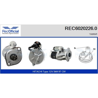 Motor de arranque RECOFICIAL REC6020226.0
