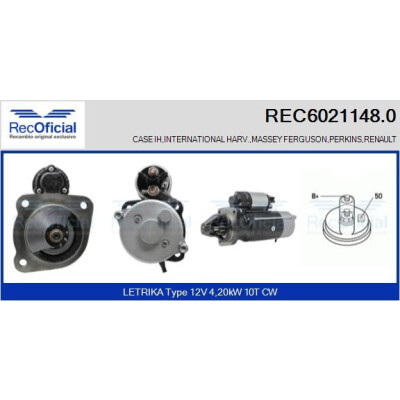 Motor de arranque RECOFICIAL REC6021148.0