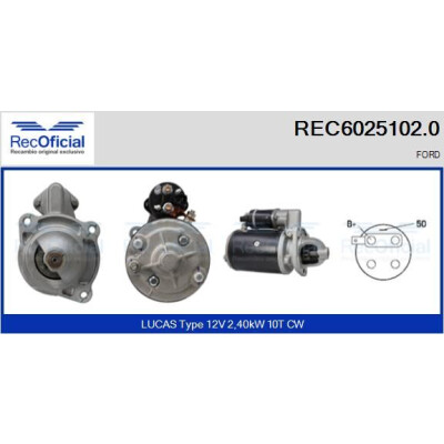 Motor de arranque RECOFICIAL REC6025102.0