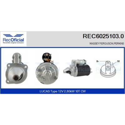 Motor de arranque RECOFICIAL REC6025103.0