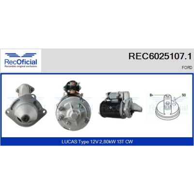 Motor de arranque RECOFICIAL REC6025107.1