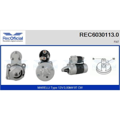 Motor de partida RECOFFICIAL REC6030113.0