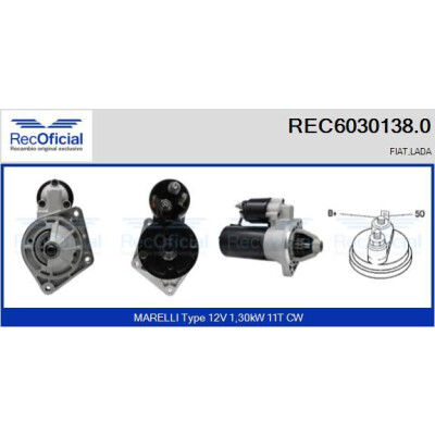 Motor de arranque RECOFICIAL REC6030138.0