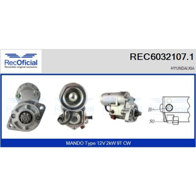 Motor de arranque RECOFICIAL REC6032107.1