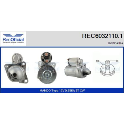 Motor de arranque RECOFICIAL REC6032110.1