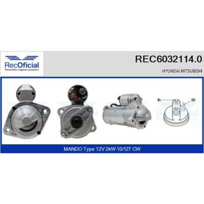Motor de arranque RECOFICIAL REC6032114.0