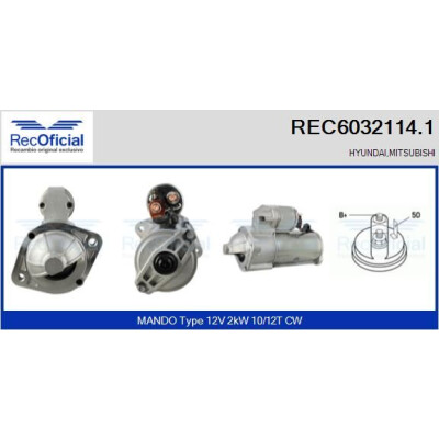 Motor de arranque RECOFICIAL REC6032114.1