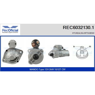 Motor de arranque RECOFICIAL REC6032130.1