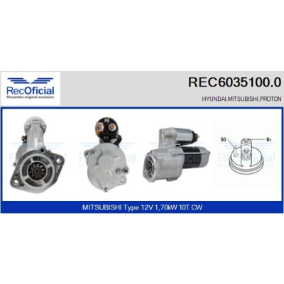 Motor de arranque RECOFICIAL REC6035100.0
