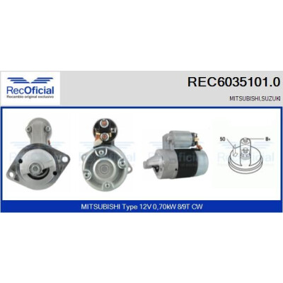 Motor de arranque RECOFICIAL REC6035101.0