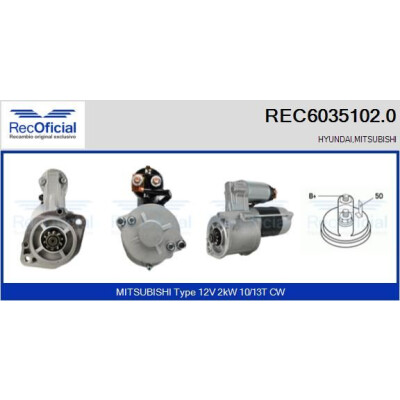 Motor de arranque RECOFICIAL REC6035102.0