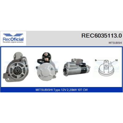 Motor de arranque RECOFICIAL REC6035113.0