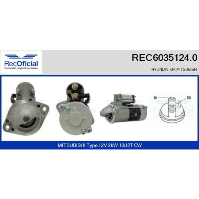 Motor de arranque RECOFICIAL REC6035124.0