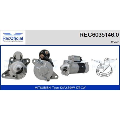 Motor de arranque RECOFICIAL REC6035146.0