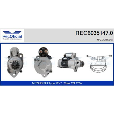 Motor de arranque RECOFICIAL REC6035147.0