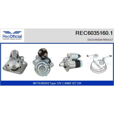 Motor de arranque RECOFICIAL REC6035160.1
