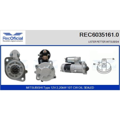 Motor de arranque RECOFICIAL REC6035161.0