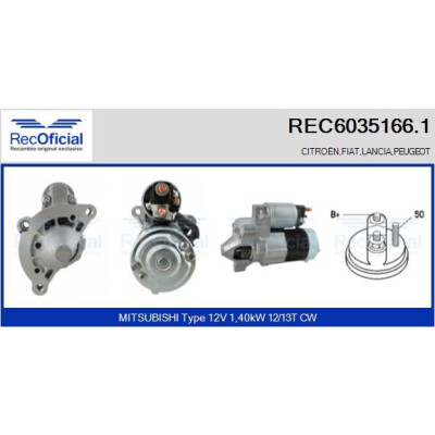 Motor de arranque RECOFICIAL REC6035166.1