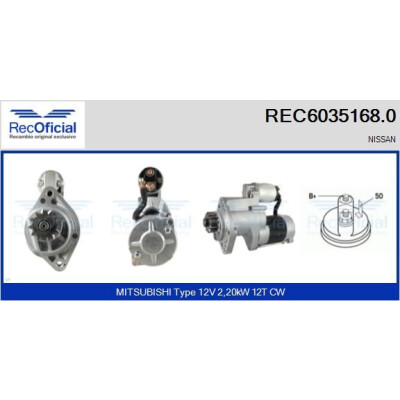 Motor de arranque RECOFICIAL REC6035168.0