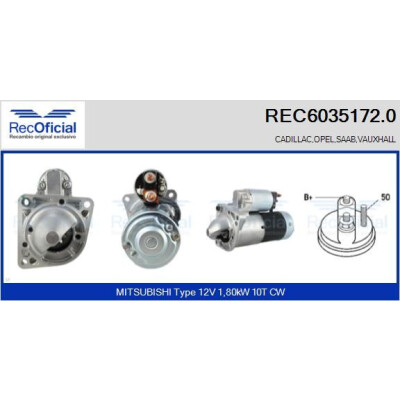Motor de partida RECOFFICIAL REC6035172.0