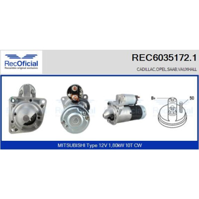 Motor de partida RECOFFICIAL REC6035172.1