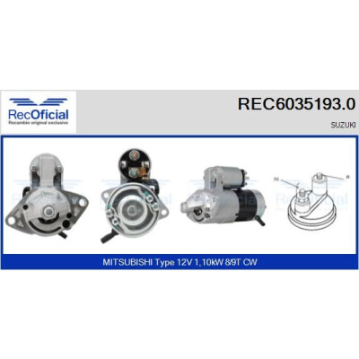 Motor de arranque RECOFICIAL REC6035193.0
