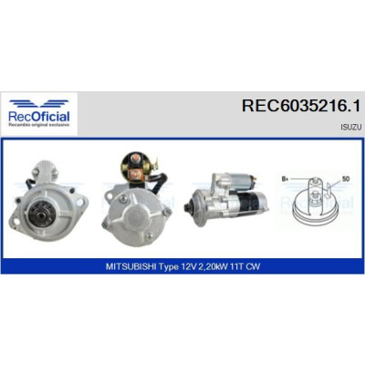 Motor de arranque RECOFICIAL REC6035216.1