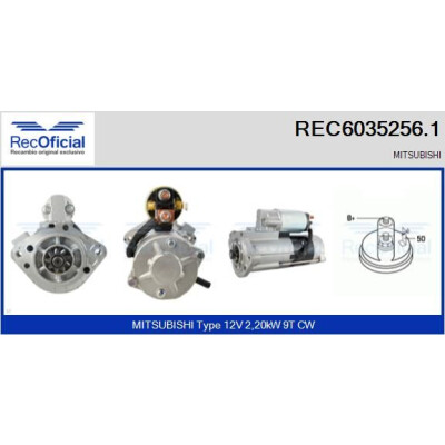 Motor de arranque RECOFICIAL REC6035256.1
