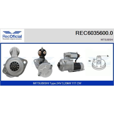Motor de partida RECOFFICIAL REC6035600.0