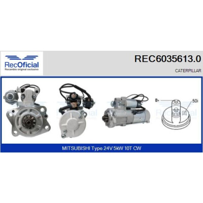 Motor de arranque RECOFICIAL REC6035613.0