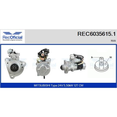 Motor de arranque RECOFICIAL REC6035615.1