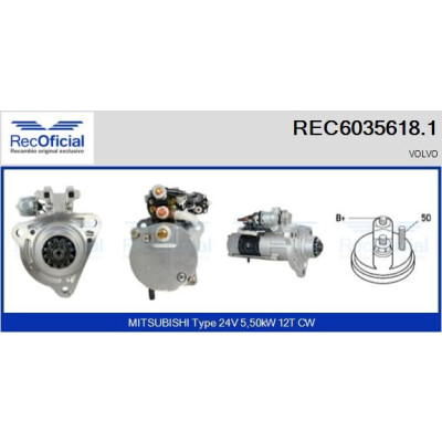 Motor de arranque RECOFICIAL REC6035618.1