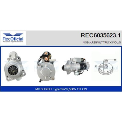 Motor de arranque RECOFICIAL REC6035623.1
