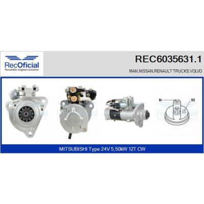 Motor de arranque RECOFICIAL REC6035631.1
