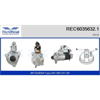 Motor de arranque RECOFICIAL REC6035632.1