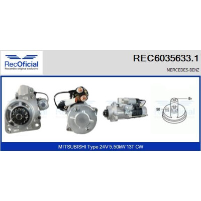 Motor de arranque RECOFICIAL REC6035633.1