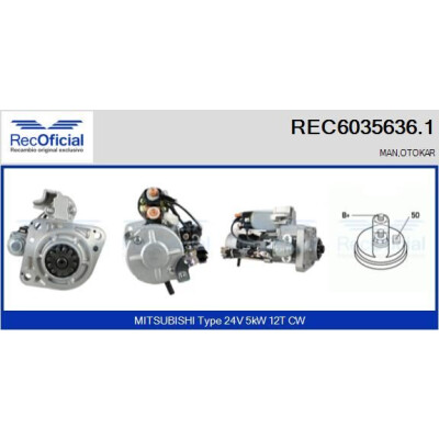 Motor de arranque RECOFICIAL REC6035636.1