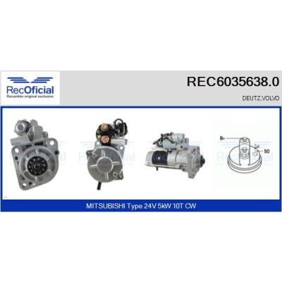 Motor de arranque RECOFICIAL REC6035638.0