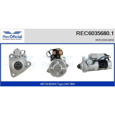 Motor de arranque RECOFICIAL REC6035680.1