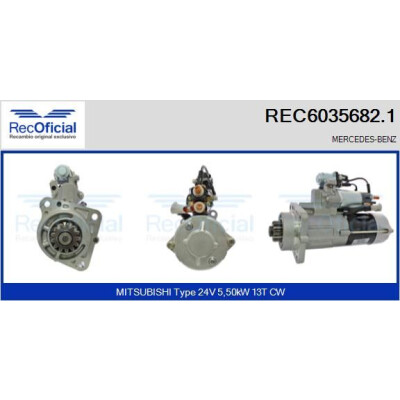 Motor de arranque RECOFICIAL REC6035682.1