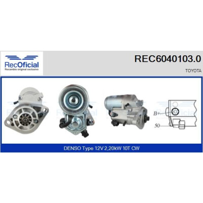 Motor de arranque RECOFICIAL REC6040103.0