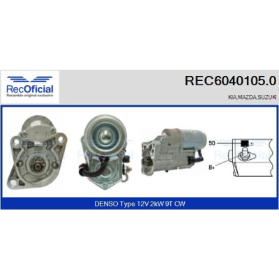 Motor de partida RECOFFICIAL REC6040105.0