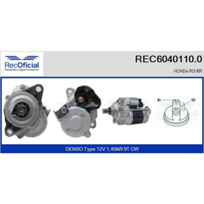 Motor de partida RECOFFICIAL REC6040110.0