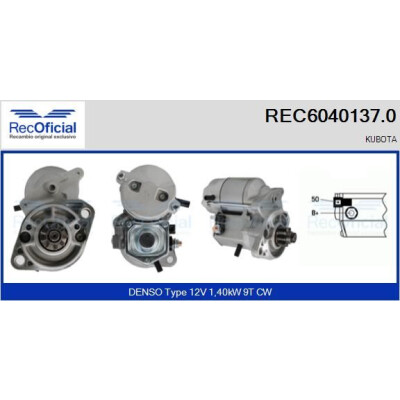 Motor de arranque RECOFICIAL REC6040137.0