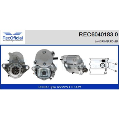 Motor de arranque RECOFICIAL REC6040183.0