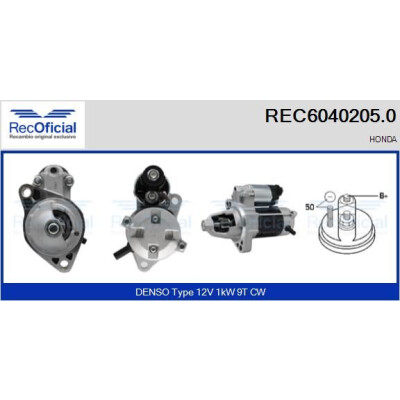 Motor de partida RECOFFICIAL REC6040205.0
